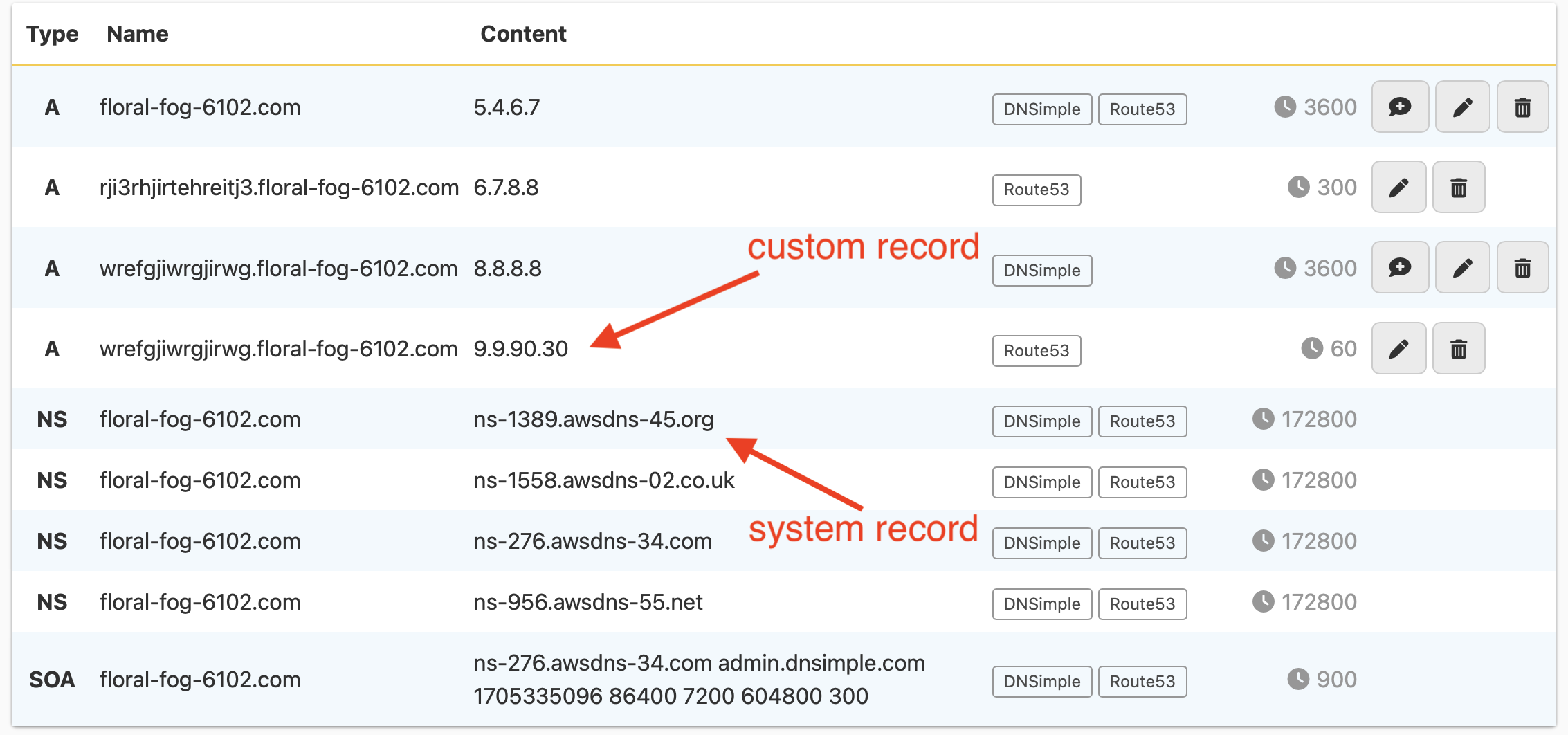 custom vs system record