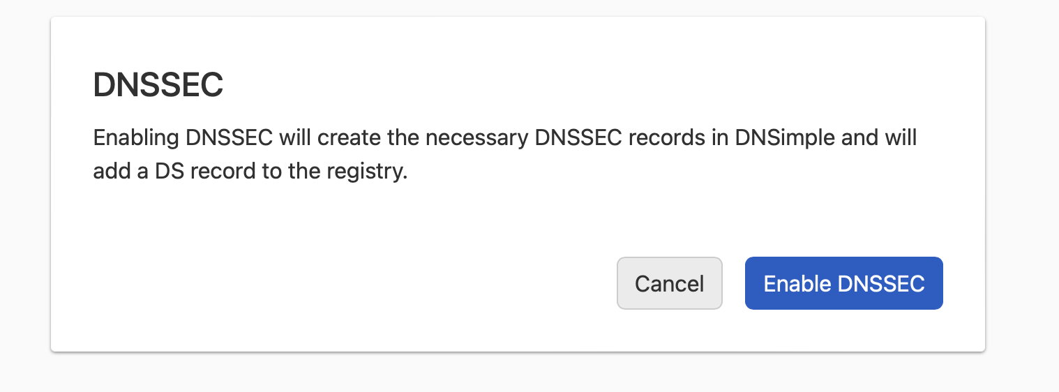 Enable DNSSEC