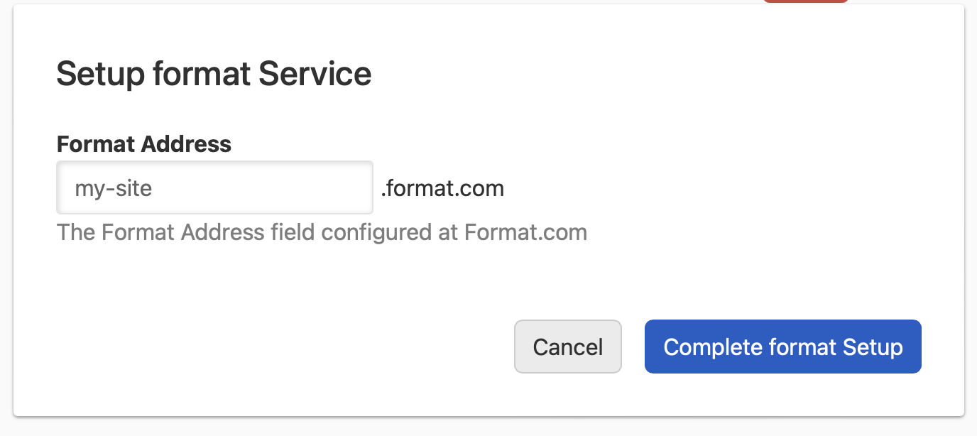 setup format service