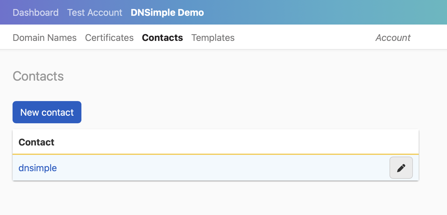 screenshot of adding a contact