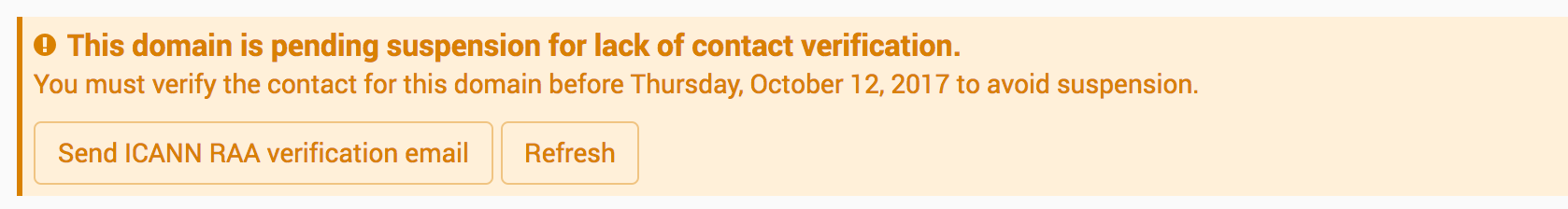 ICANN resend email verification