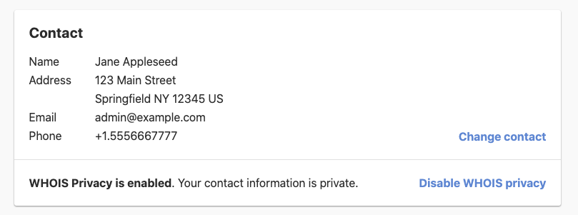 WHOIS Privacy Protection - DNSimple Help